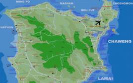 ﻿ Карты Самуи - Самуи на карте Тайланда, достопримечательности, курорты, парки, отели, соседние острова - Таиланд Где находятся самуи на кар